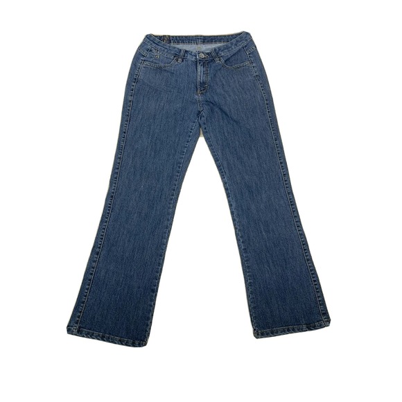 Wrangler Aura Jeans Womens Size 29x29 Boot Blue Denim Back Flap Pockets Pants - Picture 1 of 7